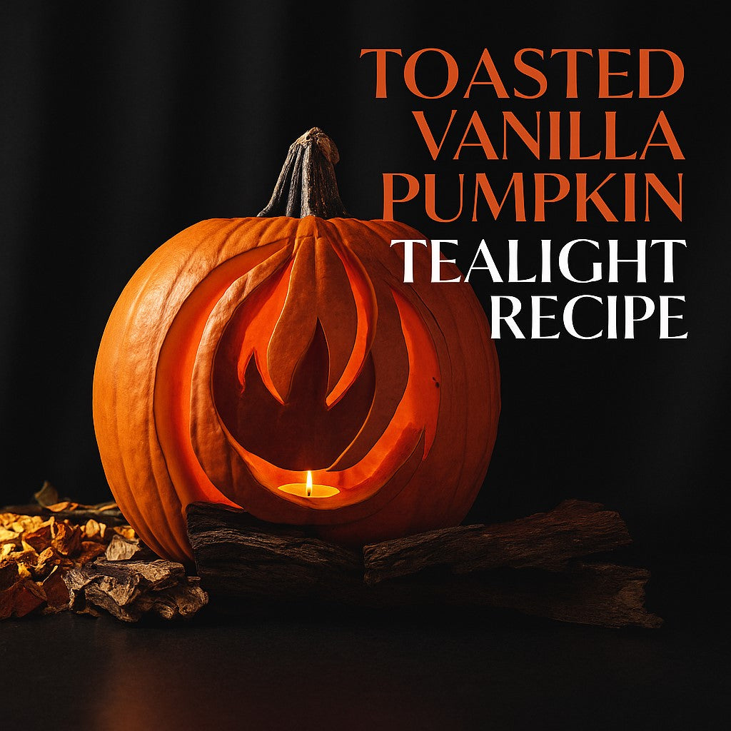 pumpkin with the flaming candle logo carved in it