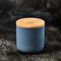 Teal Grey Ceramic Candle Jar - 12 oz