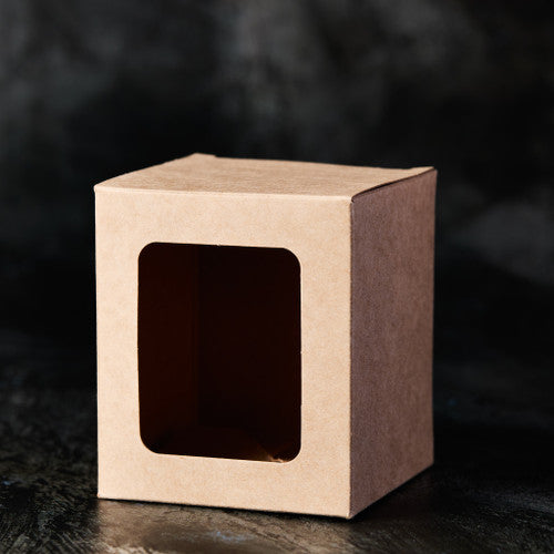 Kraft Candle Box with Window for 10 oz Tumbler