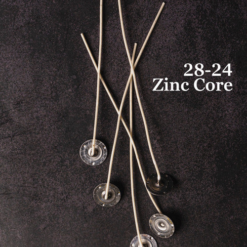 28-24 Zinc Core 6" Pre-Tabbed Wick