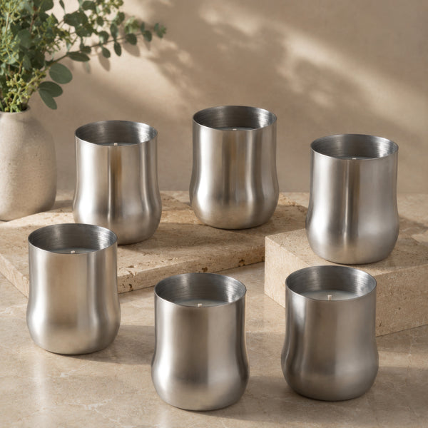 Stainless Steel Candle Holder - Silver