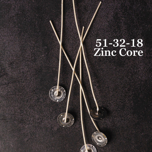 Fujiyuan 100-Pack Candle Wicks - 50mm (2") Zinc Core, Pre-Waxed & Pre-Tabbed For DIY Candles