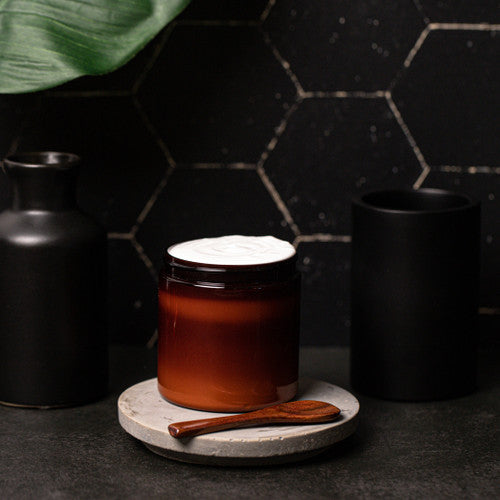 Amber Plastic Jar - 8 oz