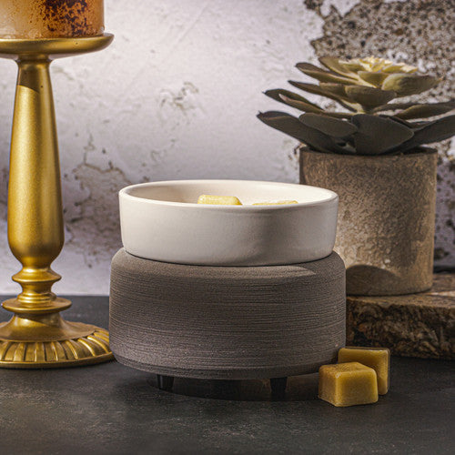 Grey Texture Candle Warmer and Dish - Zoom Media 2