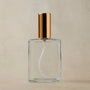 4 oz Glass Bottle with Gold Sprayer & Cap - Zoom Thumbnail Media 1