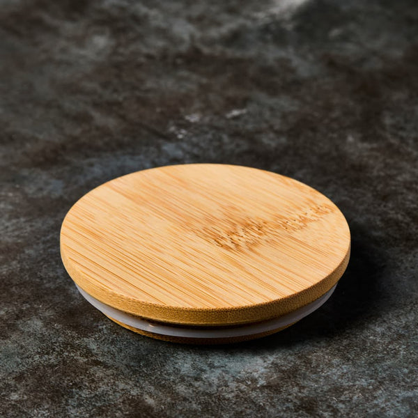 Bamboo Lid - 12 oz Ceramic Jar