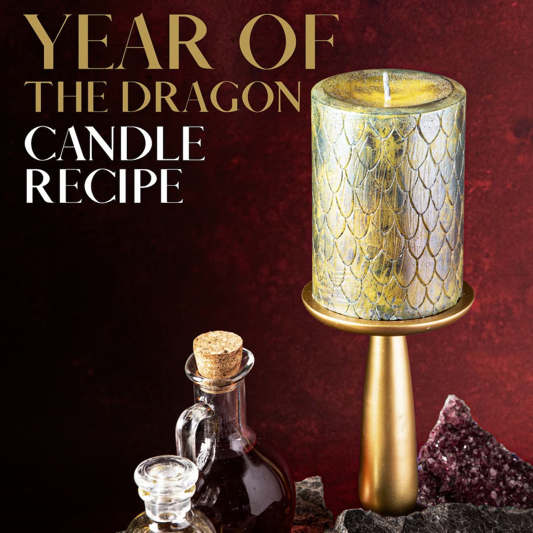 Year of the dragon carved candle