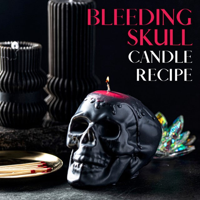 bleeding skull candle