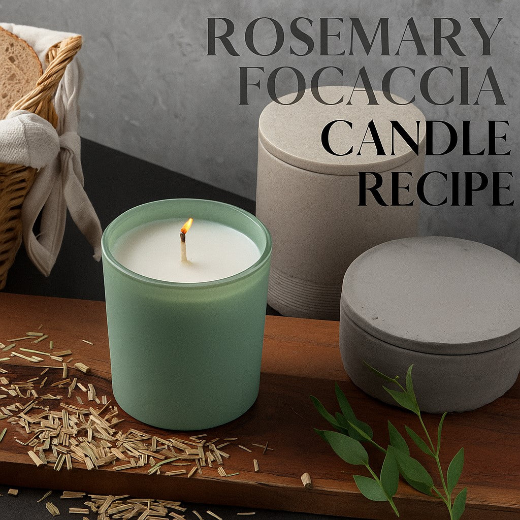 rosemary focaccia scented soy wax candle