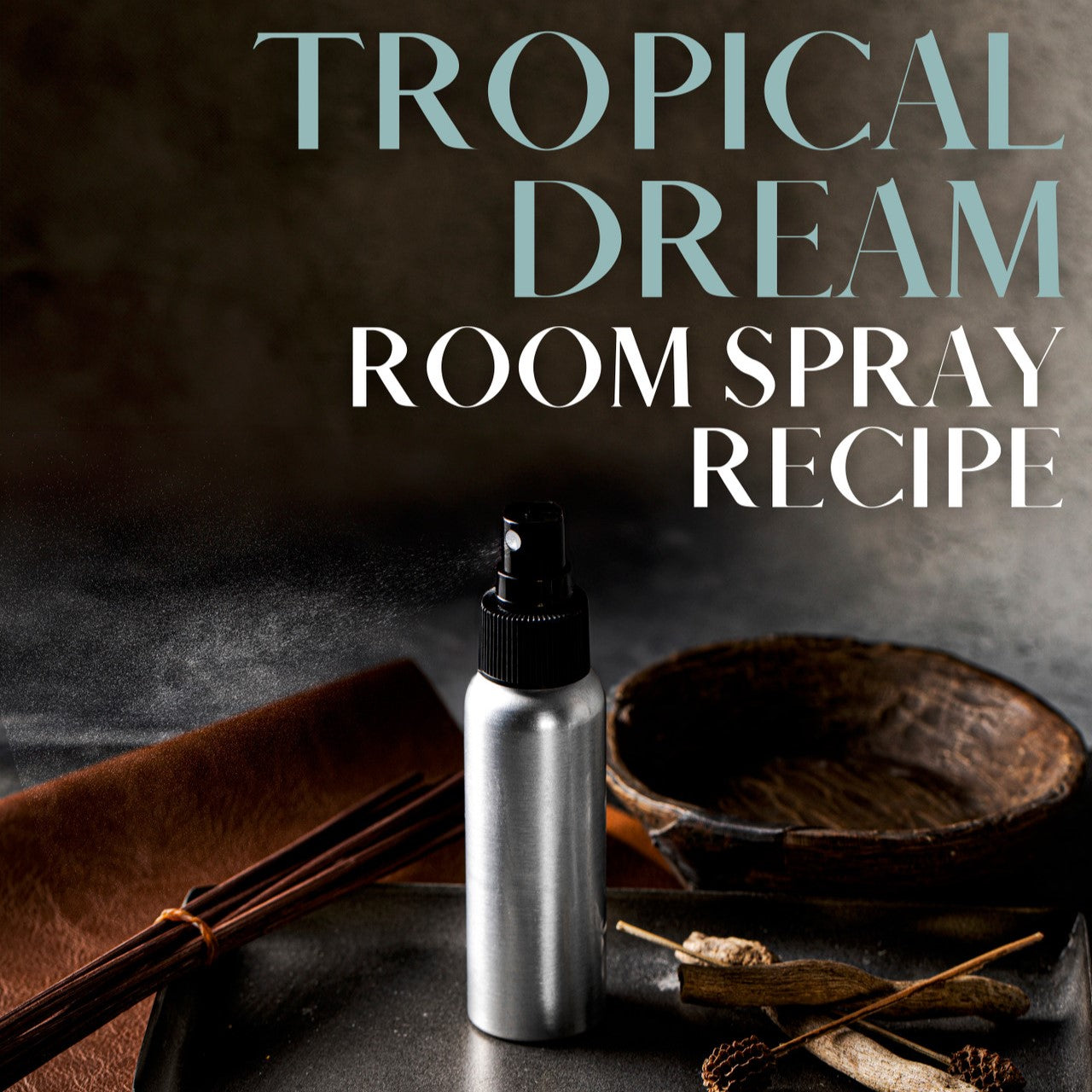 tropical room spray in aluminum bottle