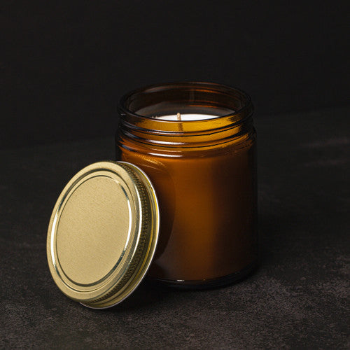 Amber 9 oz Jar & Lid
