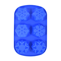 Snowflakes 3.125" Silicone Mold: 6 Cavity