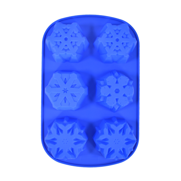Snowflakes 3.125" Silicone Mold: 6 Cavity