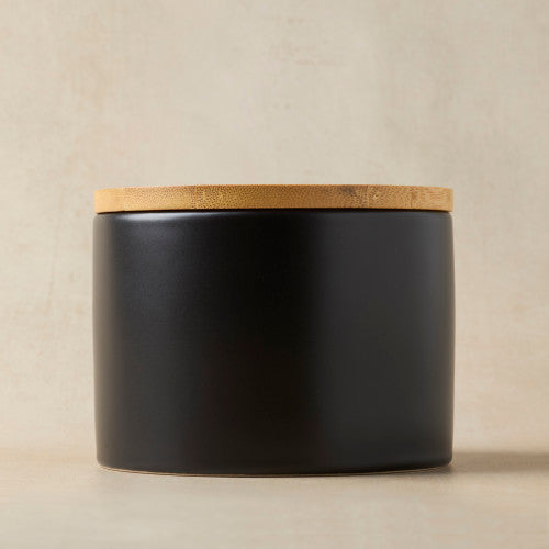 Black Ceramic Candle Jar - 16 oz