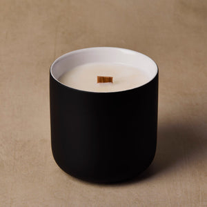 Black Ceramic Candle Jar - 12 oz