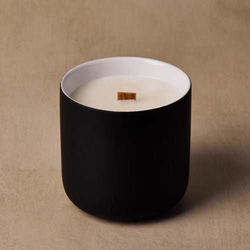 Black Ceramic Candle Jar - 12 oz