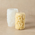 Textured Floral Pillar Silicone Mold