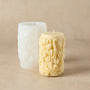 Textured Floral Pillar Silicone Mold
