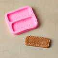 Molde de silicona para barritas de galleta con relieve