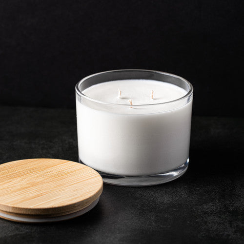Clear 3-Wick Cylinder Candle Jar - 17 oz - Jars - for Soap