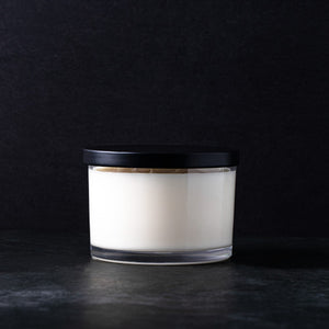 Flat Metal 3-Wick Candle Jar Lid - Black