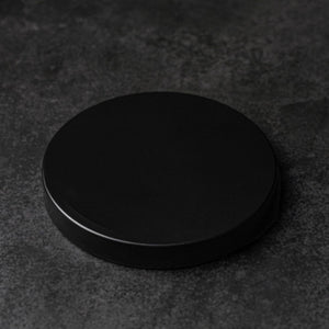 Flat Metal 3-Wick Candle Jar Lid - Black