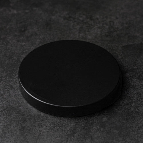 Flat Metal 3-Wick Candle Jar Lid - Black
