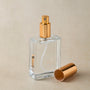 4 oz Glass Bottle with Gold Sprayer & Cap