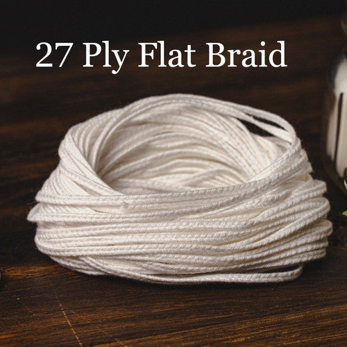 27 Ply Flat Braid Un-Tabbed Wick