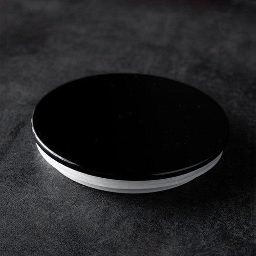Metallic Slim Candle Jar Lid - Black